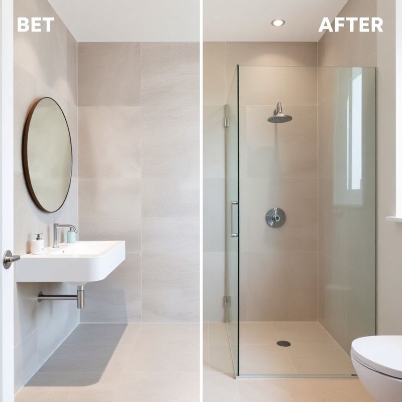 Salle de bain rénovée dans le Vieux-Lille, douche italienne et grandes dalles de grès
